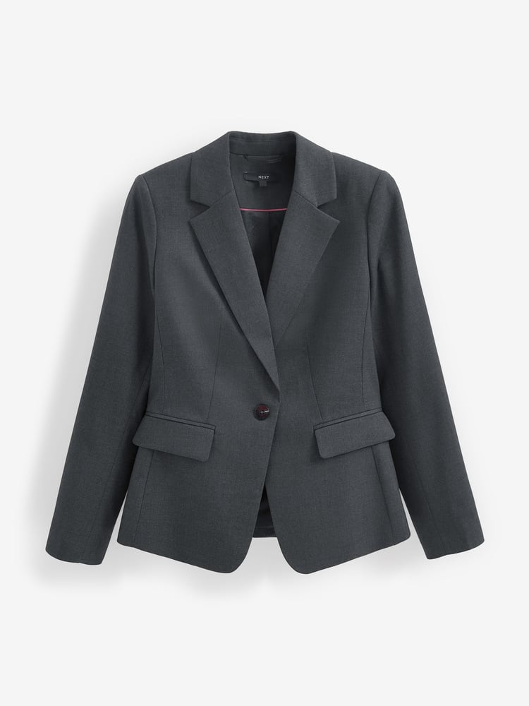 Grey Tailored Single Breasted Jacket - Image 6 of 6