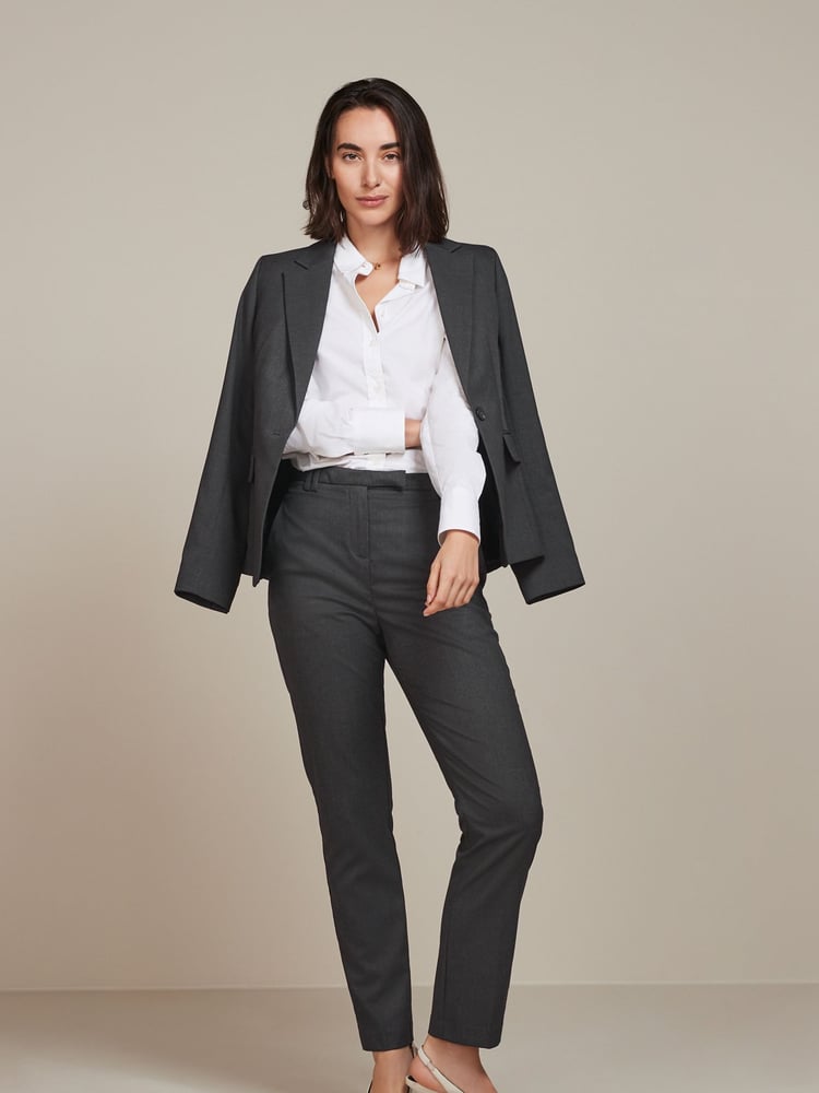 Grey Slim Tailored Trousers - Image 1 of 6
