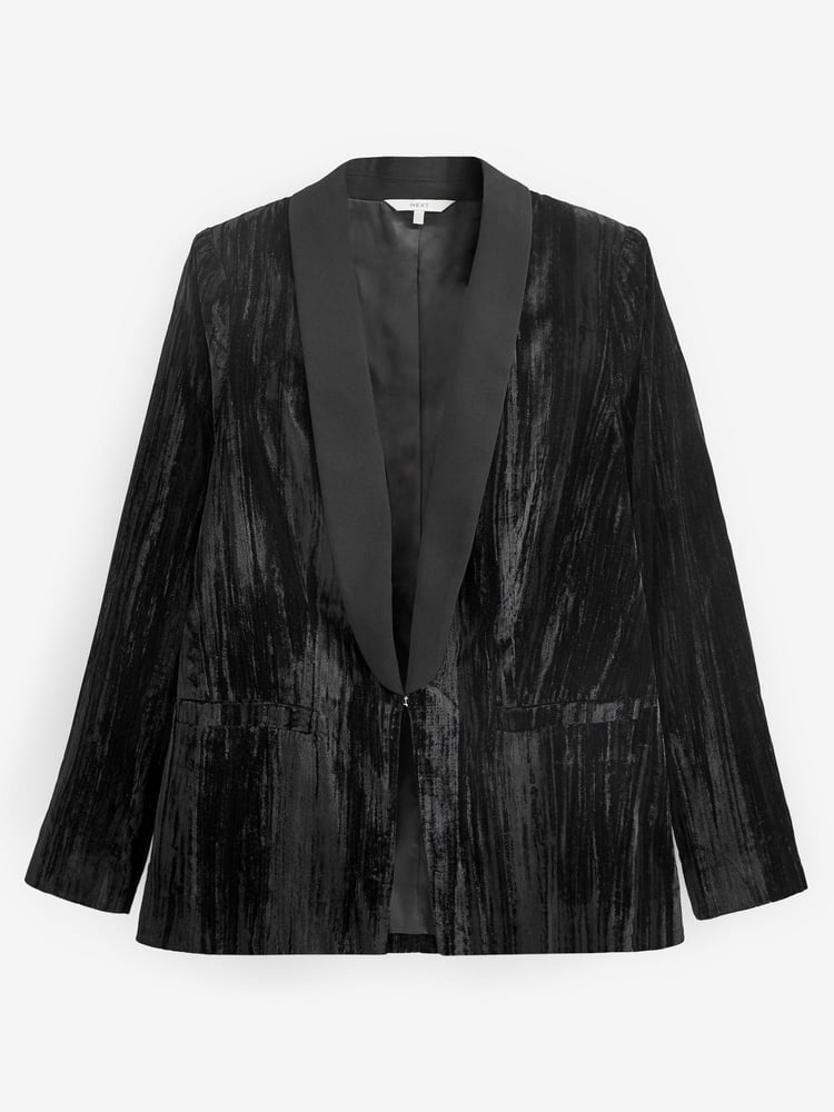Black Velvet Ripple Suit: Blazer - Image 5 of 5 Black Velvet Ripple Suit: Blazer - Image 5 of 5