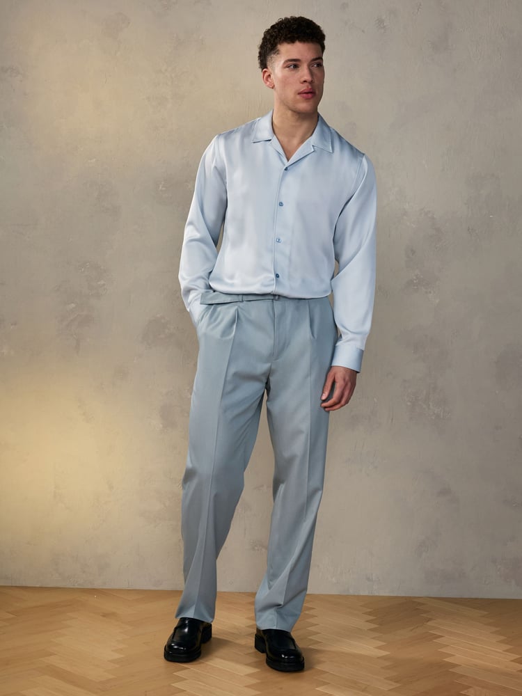 Blue EDIT Slouchy Style Suit Trousers - Image 1 of 8