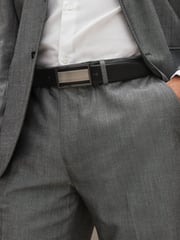 Black/Brown Signature Plaque Belt - Image 1 of 9