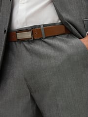 Black/Brown Signature Plaque Belt - Image 2 of 9