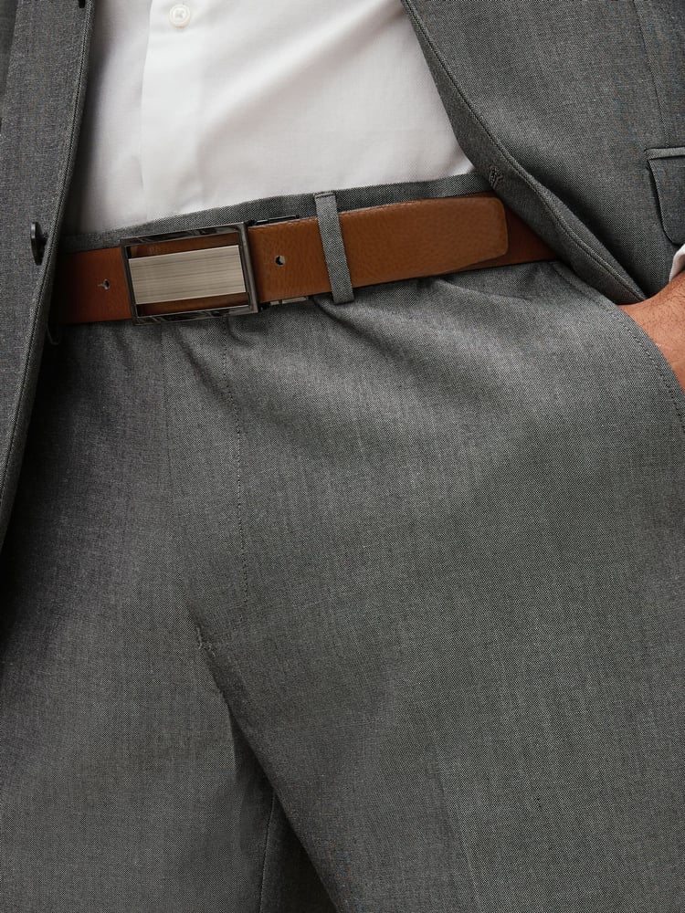 Black/Brown Signature Plaque Belt - Image 2 of 9