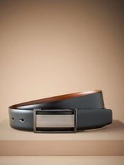 Black/Brown Signature Plaque Belt - Image 3 of 9