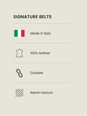 Black/Brown Signature Plaque Belt - Image 4 of 9