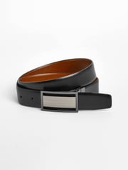Black/Brown Signature Plaque Belt - Image 6 of 9