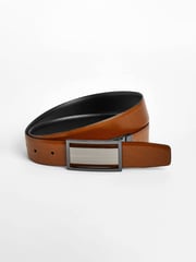 Black/Brown Signature Plaque Belt - Image 7 of 9