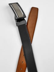 Black/Brown Signature Plaque Belt - Image 8 of 9
