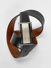 Black/Brown Signature Plaque Belt - Image 9 of 9
