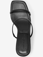 Black Forever Comfort 2 Band Strappy Mules - Image 4 of 6