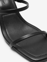Black Forever Comfort 2 Band Strappy Mules - Image 5 of 6