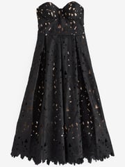 Black Strapless Lace Midi Dress - Image 5 of 5