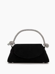 Dune London Black Brynley Diamanté Tubular Hand Bag - Image 1 of 7