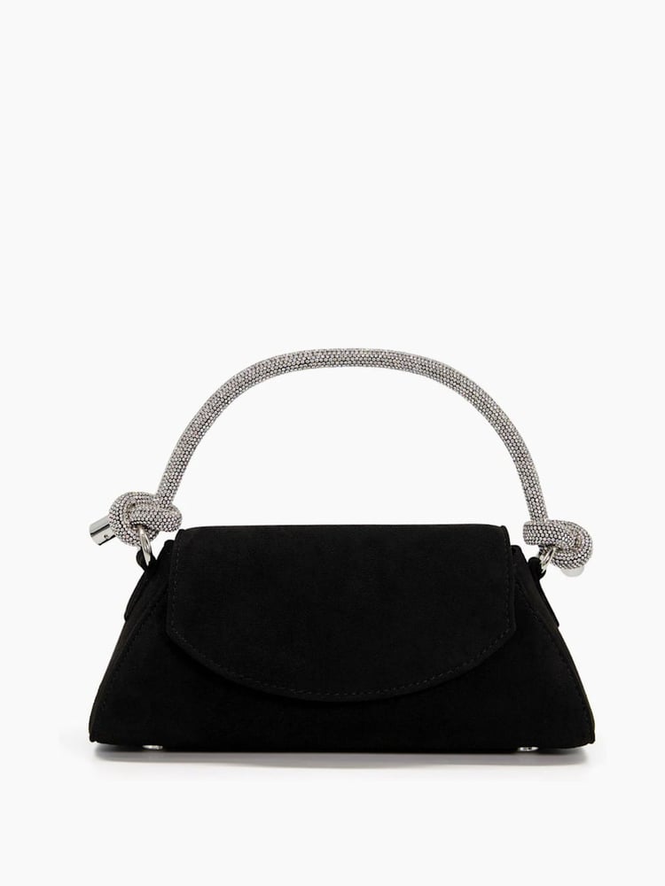 Dune London Black Brynley Diamanté Tubular Hand Bag - Image 1 of 7