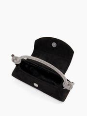 Dune London Black Brynley Diamanté Tubular Hand Bag - Image 6 of 7