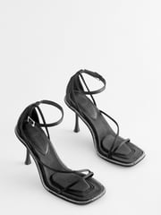 Black Forever Comfort® Jewelled Satin Sandals - Image 5 of 7