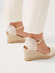 Gold Forever Comfort® Leather Closed Toe Low Wedges - Image 2 of 6