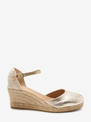 Gold Forever Comfort® Leather Closed Toe Low Wedges - Image 3 of 6