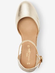 Gold Forever Comfort® Leather Closed Toe Low Wedges - Image 5 of 6