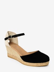 Black Forever Comfort® Leather Closed Toe Low Wedges - Image 4 of 6