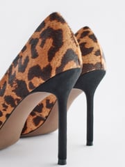 Leopard Premium Forever Comfort® Leather Point Toe Court Shoes - Image 4 of 7
