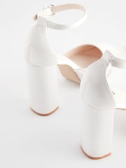 Ivory Forever Comfort® Wedding Satin Platform Bridal Sandals - Image 9 of 10