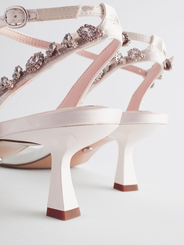Ivory Forever Comfort® Wedding Embellished Low Heel Bridal Sandals - Image 11 of 11