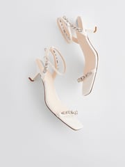 Ivory Forever Comfort® Wedding Embellished Low Heel Bridal Sandals - Image 5 of 11