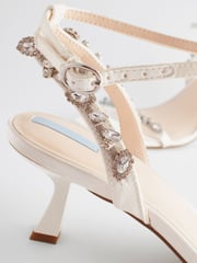 Ivory Forever Comfort® Wedding Embellished Low Heel Bridal Sandals - Image 7 of 11