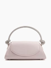 Dune London Cream Brynley Diamanté Tubular Hand Bag - Image 3 of 6