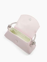 Dune London Cream Brynley Diamanté Tubular Hand Bag - Image 4 of 6
