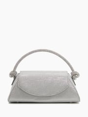 Dune London Silver Brynley Diamanté Tubular Hand Bag - Image 1 of 3