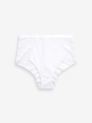 Black/White Tummy Control High Rise Microfibre & Lace Knickers 2 Pack - Image 5 of 7