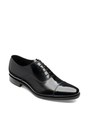 Loake Smith Black Polished Oxford Toe Cap Shoes - Image 2 of 3