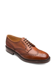 Loake Chester Burnished Calf Leather Heavy Brogue Shoes - Image 2 of 4