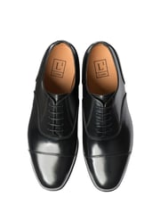 Loake Black Polished Leather Plain Toe Cap Oxford Shoes - Image 3 of 3