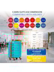 Flight Knight 55x40x20cm Ryanair Priority 4 Wheel ABS Hard Case Cabin Carry On Hand Luggage - Image 3 of 7