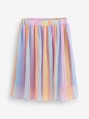 Rainbow Stripe Pleated Midi Skirt (3-16yrs) - Image 3 of 4