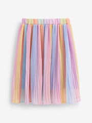 Rainbow Stripe Pleated Midi Skirt (3-16yrs) - Image 4 of 4