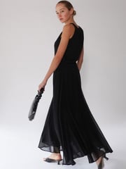 Religion Black Eligion Floaty Sheer Multi Layered Olsen Maxi Skirt - Image 3 of 6