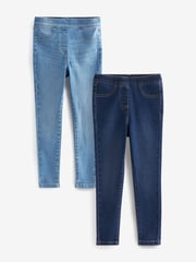 Blue Elasticated Waist Jeggings 2 Pack (3-16yrs) - Image 1 of 6