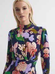 Florere Floral Long Sleeve Midi Dress - Image 3 of 6