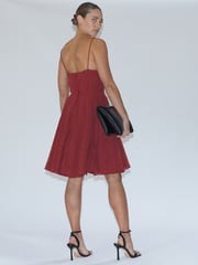 Religion Red Jewell Midi Maxi Dress with Spaghetti Straps and Full Skirt - Image 2 of 7