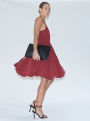 Religion Red Jewell Midi Maxi Dress with Spaghetti Straps and Full Skirt - Image 5 of 7
