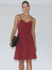 Religion Red Jewell Midi Maxi Dress with Spaghetti Straps and Full Skirt - Image 6 of 7