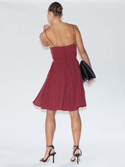 Religion Red Jewell Midi Maxi Dress with Spaghetti Straps and Full Skirt - Image 7 of 7