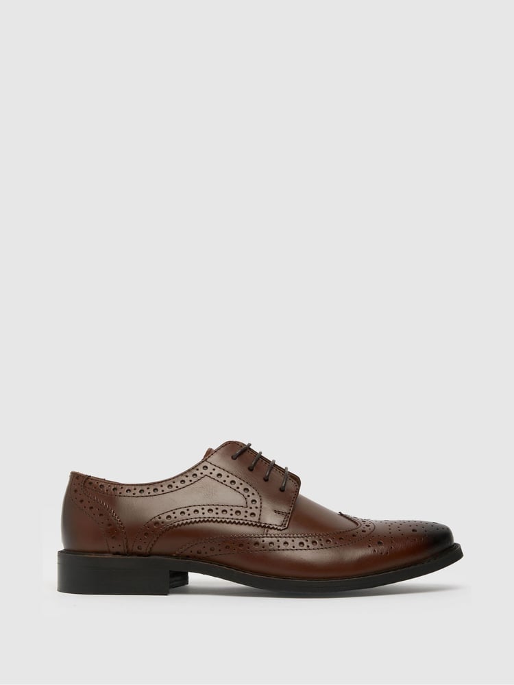 Schuh Rowland Brown Leather Brogues - Image 1 of 4