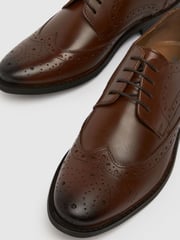 Schuh Rowland Brown Leather Brogues - Image 3 of 4