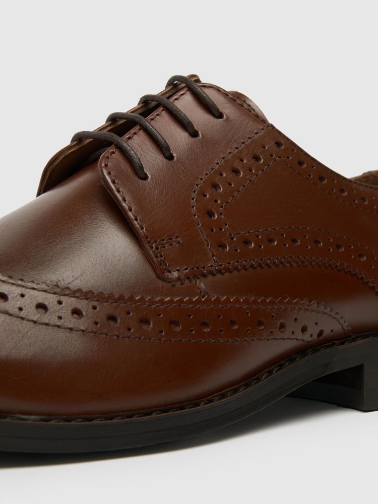 Schuh Rowland Brown Leather Brogues - Image 4 of 4