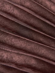 Pink One Shoulder Metallic Pleated Midi Dress - Image 5 of 5